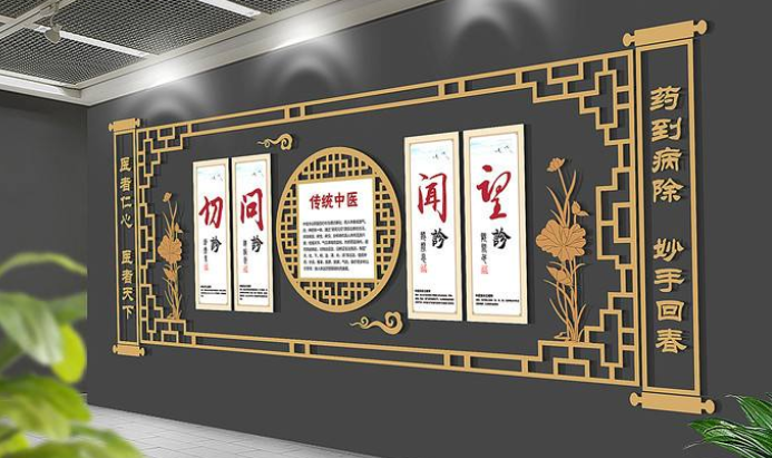中國風中醫名醫醫院專家簡介展板文化墻