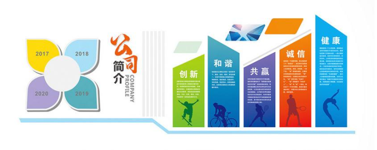 科技企業文化墻設計圖片