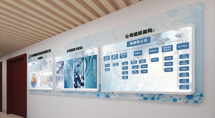 生物科技公司文化墻制作效果圖