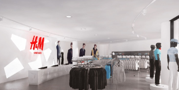 男裝logo前臺形象墻設計