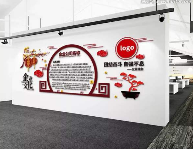 科技創(chuàng)意大型立體企業(yè)文化墻形象墻