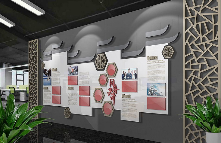 雅意定制企業文化墻掛畫車間標語會議室壁畫公司辦公室勵志裝飾畫