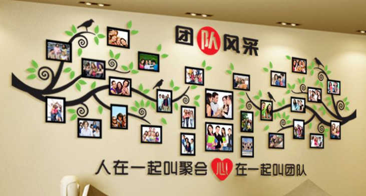 企業文化墻團隊勵志創意海報標語