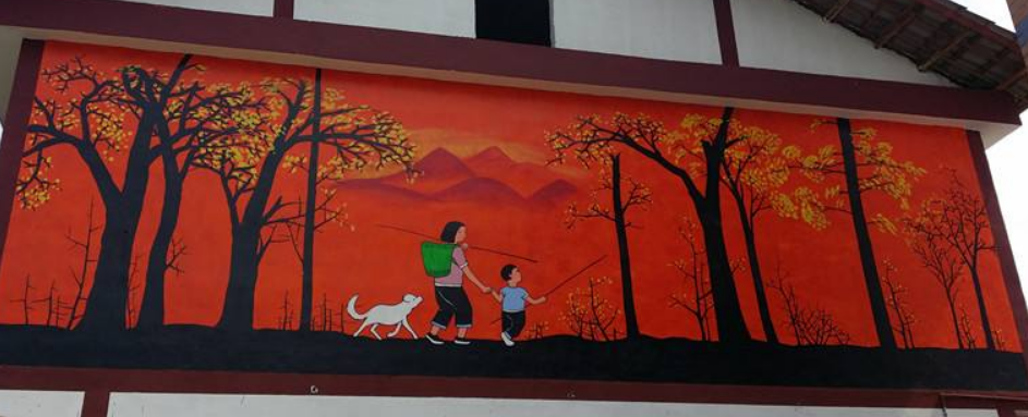 農(nóng)村文化墻彩繪 濮陽墻繪 千佳百繪墻繪