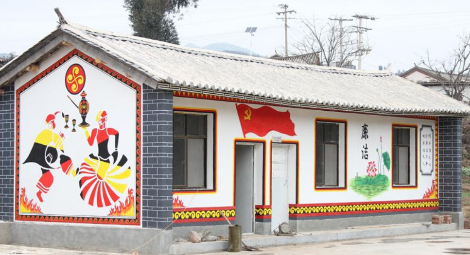 新農(nóng)村文化墻建設(shè)制作效果圖