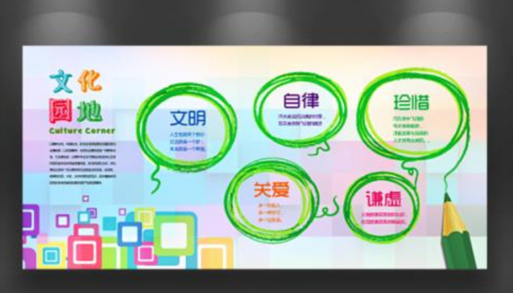 學校班級文化墻展板設計圖
