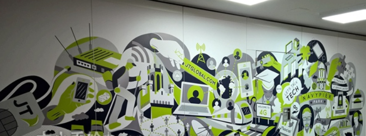 科技創意大型立體企業文化墻形象墻