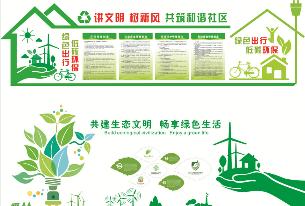 環保文化墻設計圖