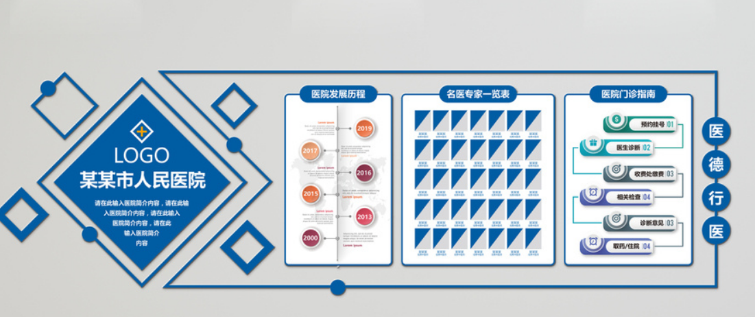 醫院文化墻效果圖