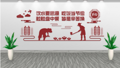 食堂文化墻效果圖