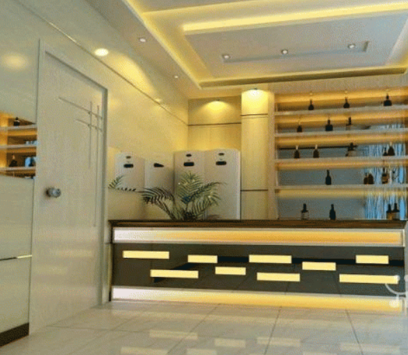 酒店前臺形象墻裝修效果圖圖片