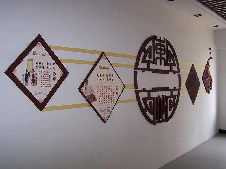 鹽湖中學校園走廊文化墻制作
