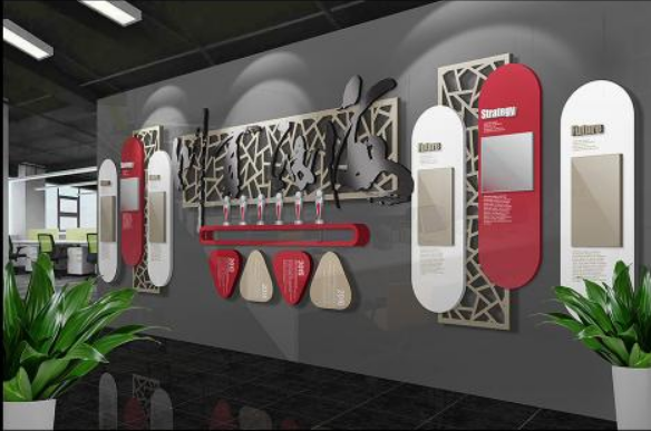 圖書室立體中式文化墻設(shè)計圖