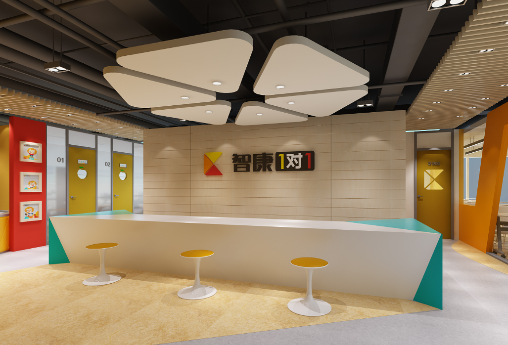 北京環球智康時代教育機構背景墻設計