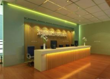 個性前臺背景墻黑色墻面裝修效果圖片