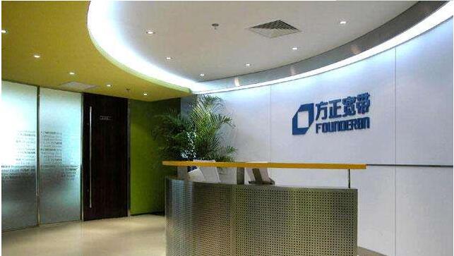 方正寬帶公司高檔形象墻設計制作