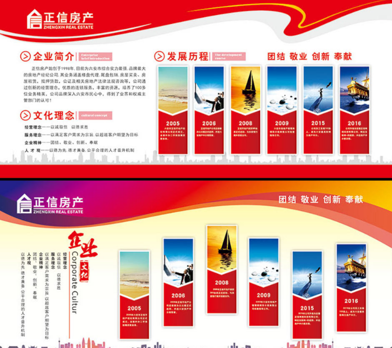 房地產地產公司文化墻設計