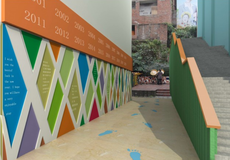 簡約校園文化墻設計