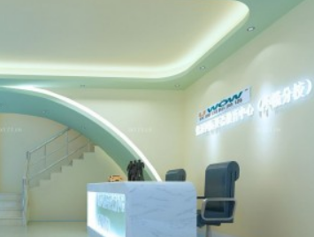 現(xiàn)代風(fēng)格培訓(xùn)學(xué)校前臺(tái)背景墻設(shè)計(jì)效果圖