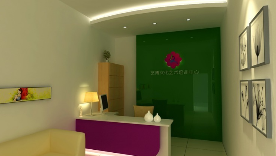 禪意舒適現(xiàn)代感設(shè)計(jì)辦公室背景墻效果圖