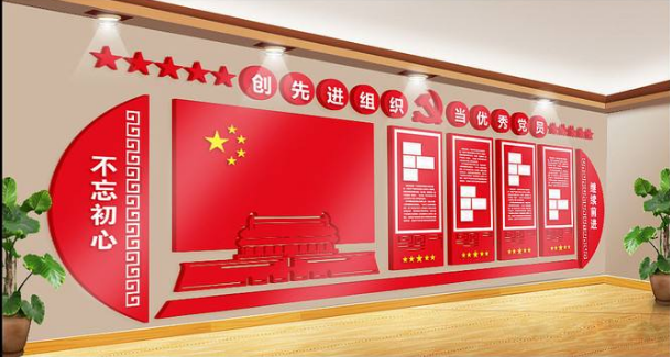 社區(qū)黨的光輝歷程黨建文化墻