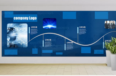 通用立體科技企業(yè)文化墻設計圖