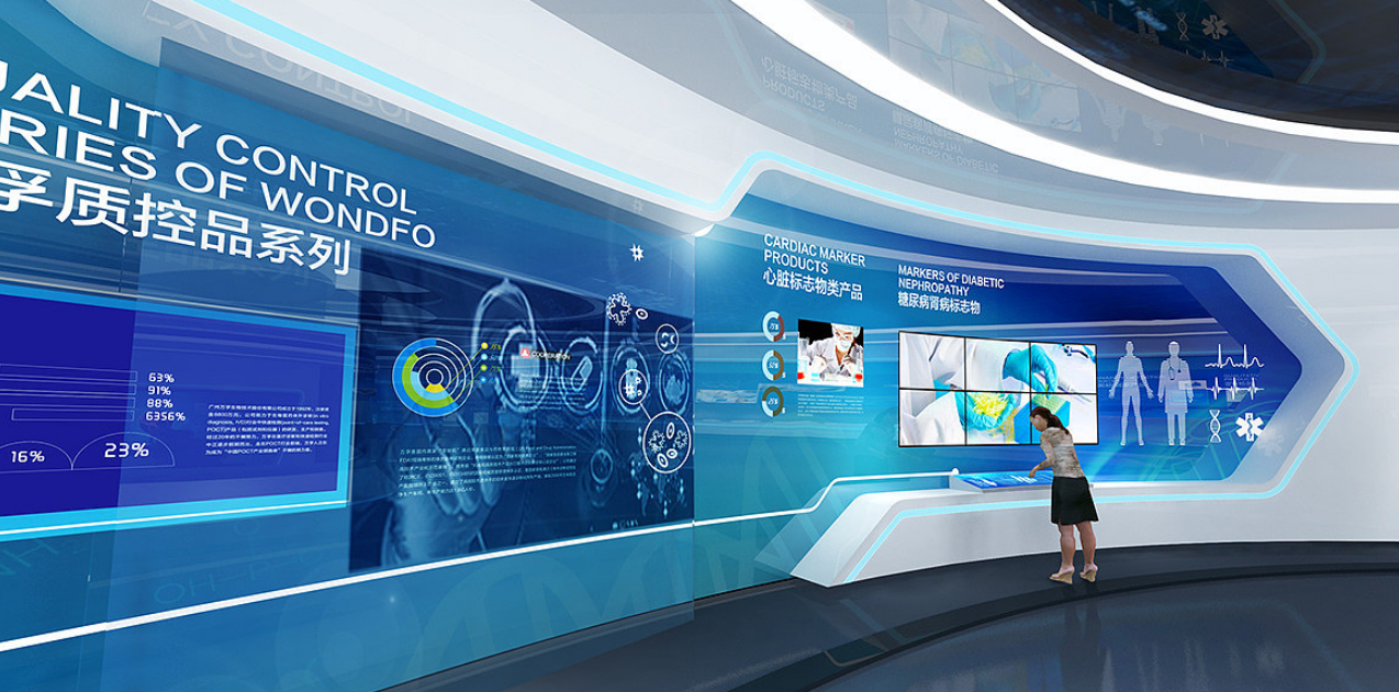 互聯網展廳設計效果圖 企業文化墻 
