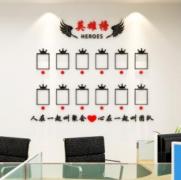 銷售公司文化墻設計效果圖