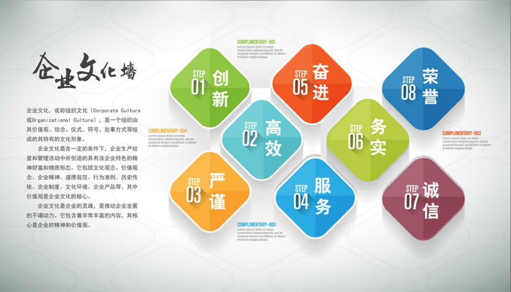 企業榮譽墻展廳設計公司文化墻創意效果圖圖片