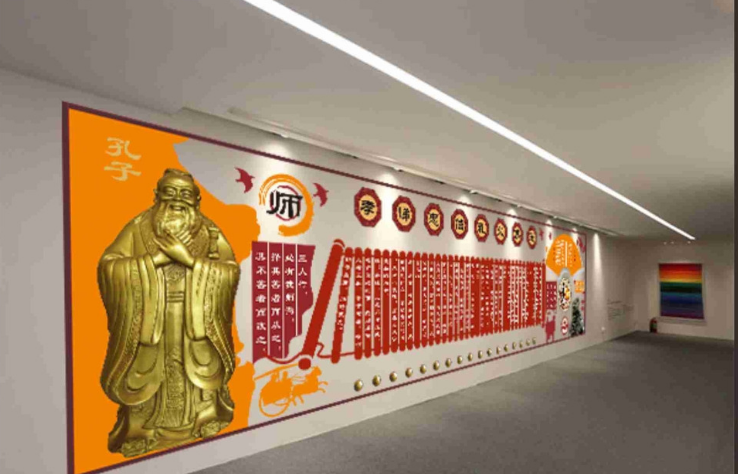 辦公樓現(xiàn)代公共空間工裝寫字樓時(shí)尚別致的企業(yè)文化墻裝修設(shè)計(jì)