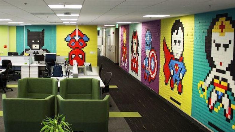 辦公室走廊文化墻效果圖