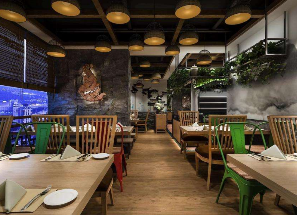 餐飲裝修文化墻效果圖