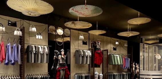 服裝店文化墻設計圖片