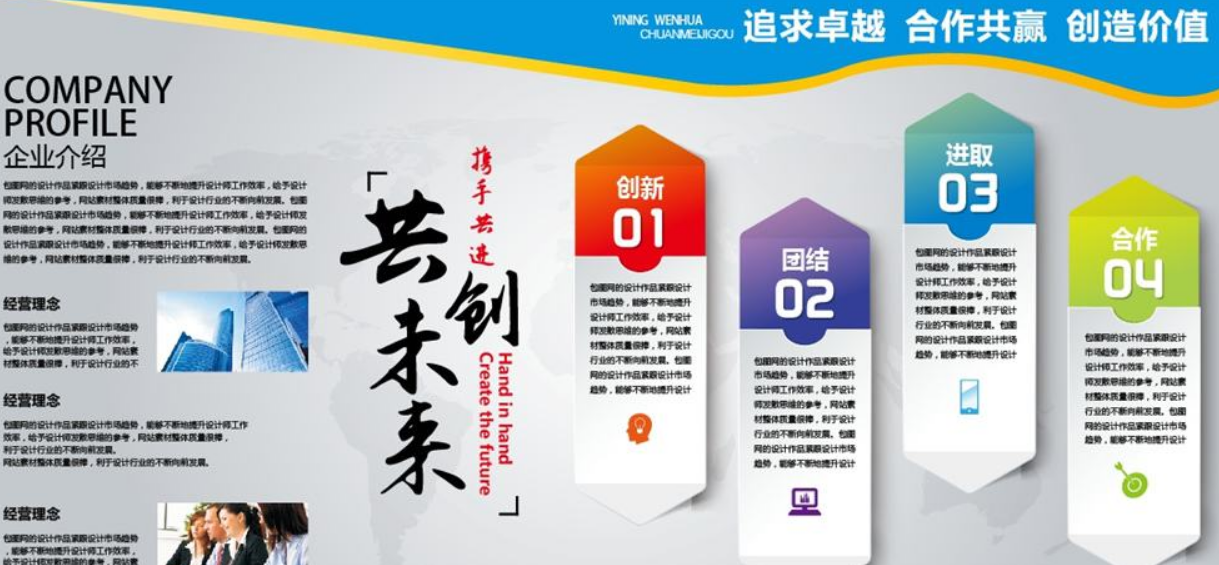 企業(yè)文化墻效果圖公司發(fā)展歷程時間軸設計