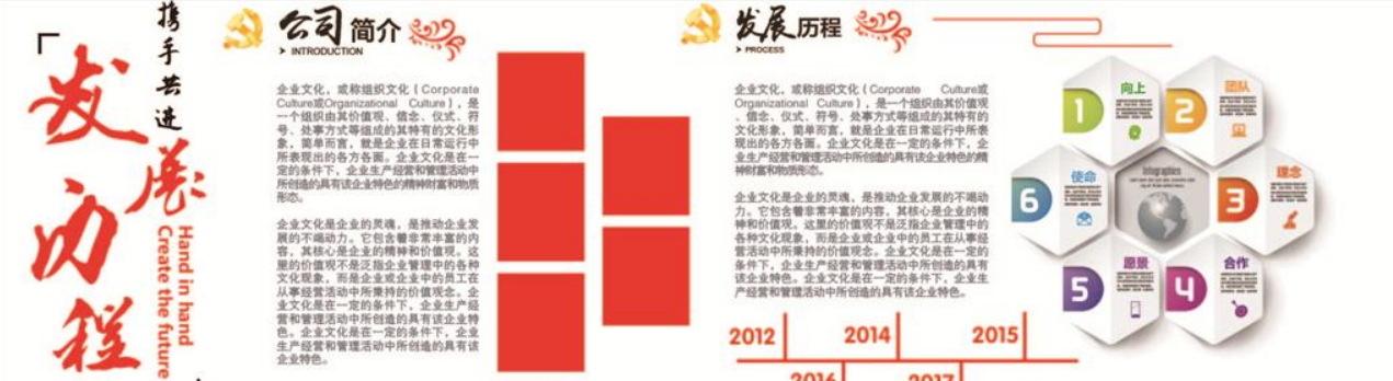 大氣立體企業(yè)文化墻發(fā)展歷程制作