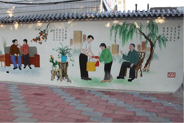 仿古文化墻制作效果圖