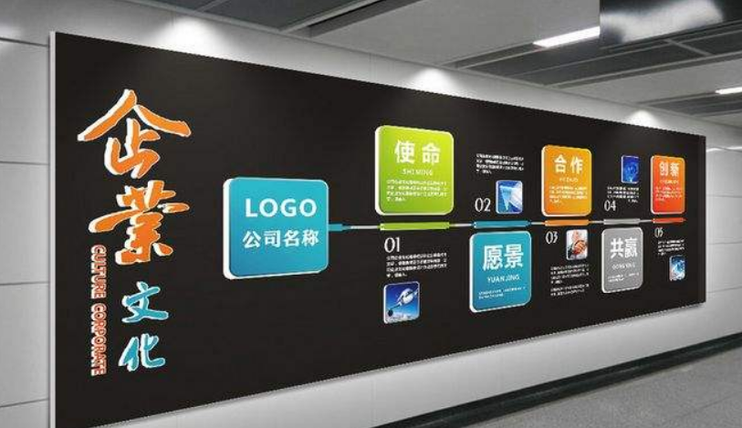 企業文化墻科技展廳展館設計3d效果圖