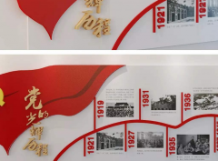 紅色大氣文化墻效果圖