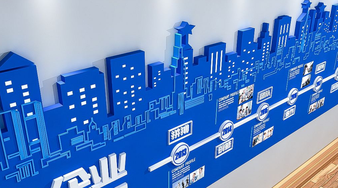 公司企業(yè)發(fā)展歷程文化墻展板