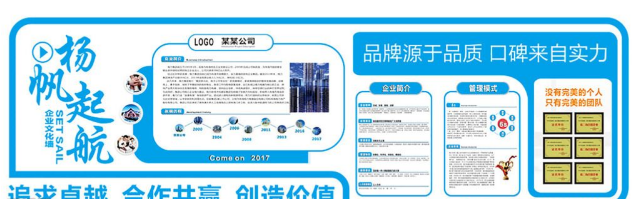大氣微立體企業文化墻活動室形象圖片