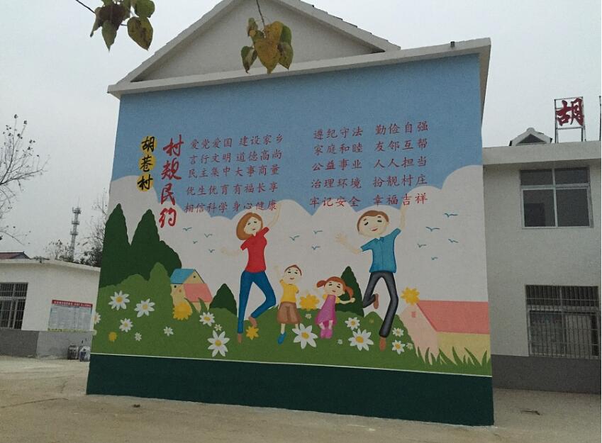 農(nóng)村文化墻墻體彩繪圖片