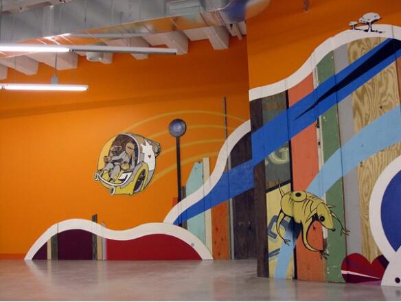 網絡企業文化墻彩繪制作效果圖