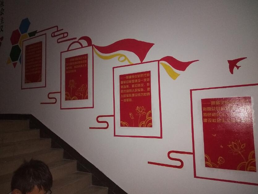 黨建彩繪文化墻制作效果圖