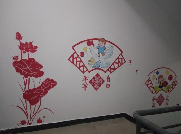 黨建彩繪文化墻制作效果圖
