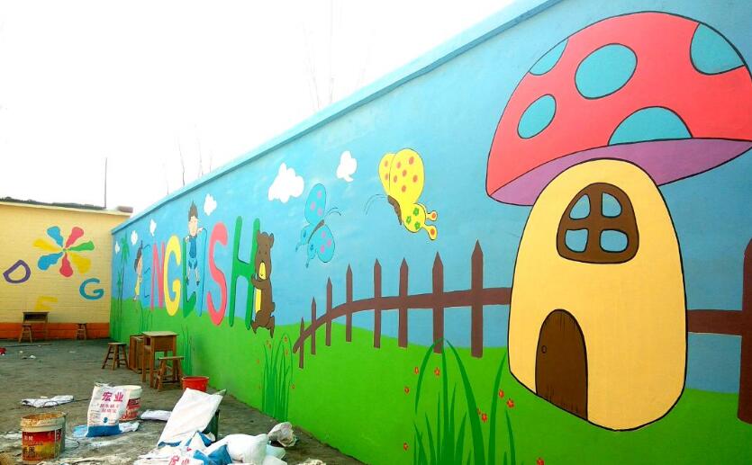 幼兒園文化墻彩繪制作效果圖