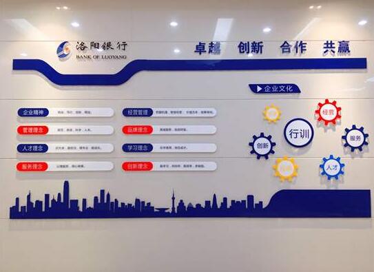 金融公司企業文化墻制作效果圖