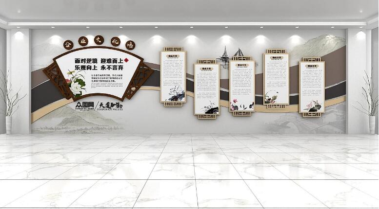 交通公司企業文化墻制作效果圖