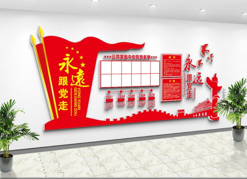 黨員之家社區(qū)黨建文化墻圖片