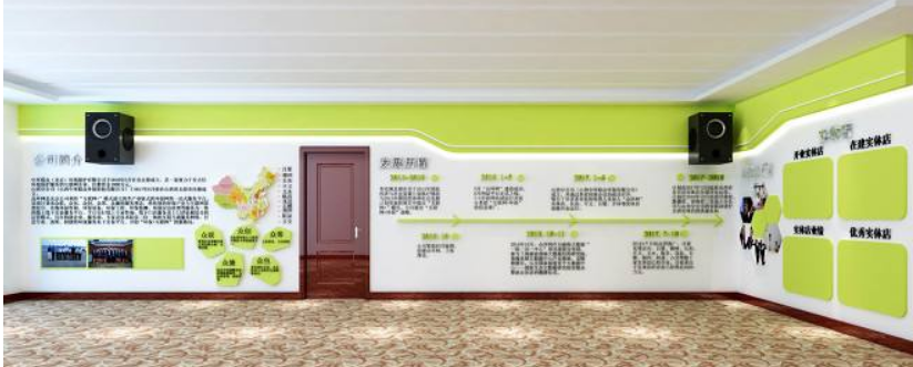創意綠色環保文化墻形象墻社區活動照片墻