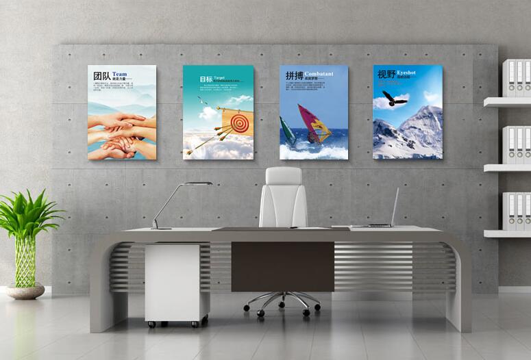 創意企業辦公室文化墻制作效果圖